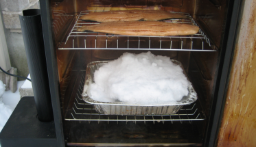 Fvrier: fumer de la ouananiche  froid