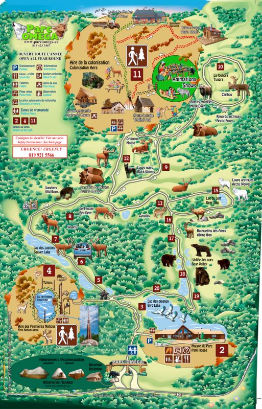 Photo du plan du Parc Omega